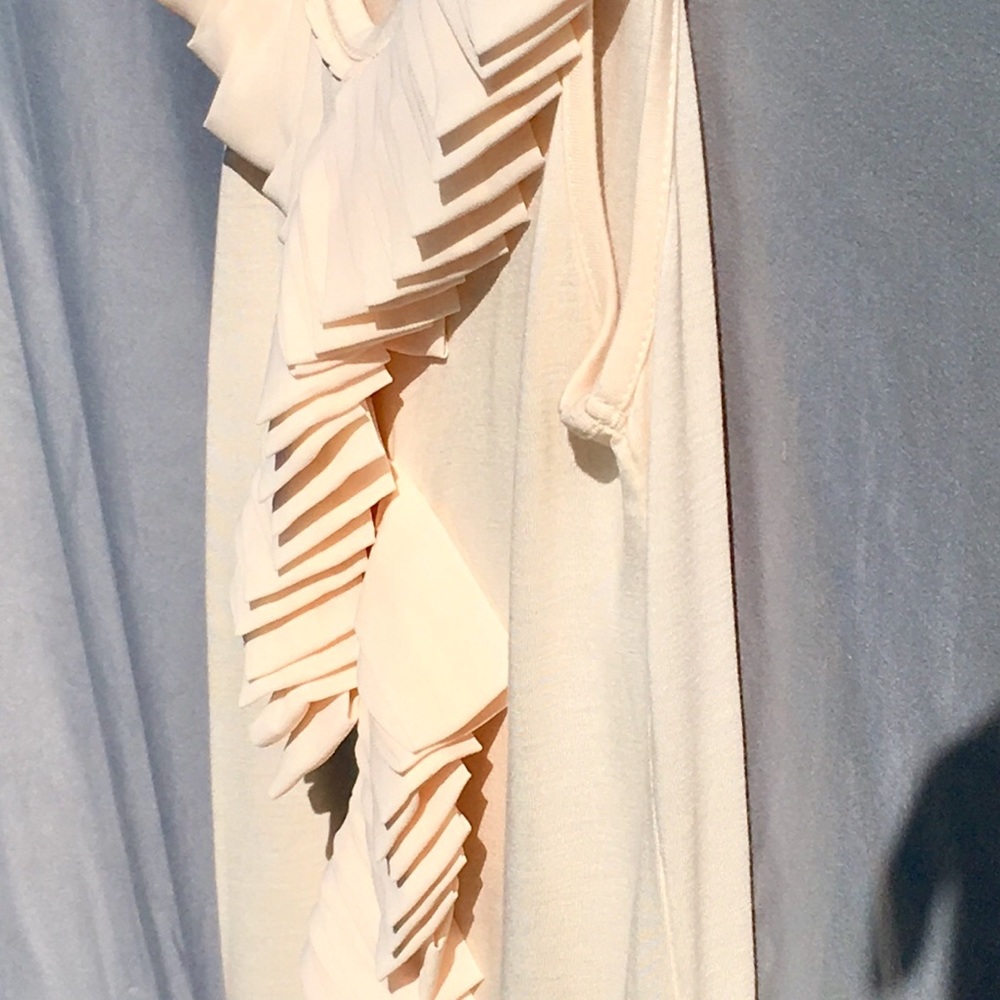 Design History - Cream Layered Loop Ruffle Tank - Picture 6 of 8